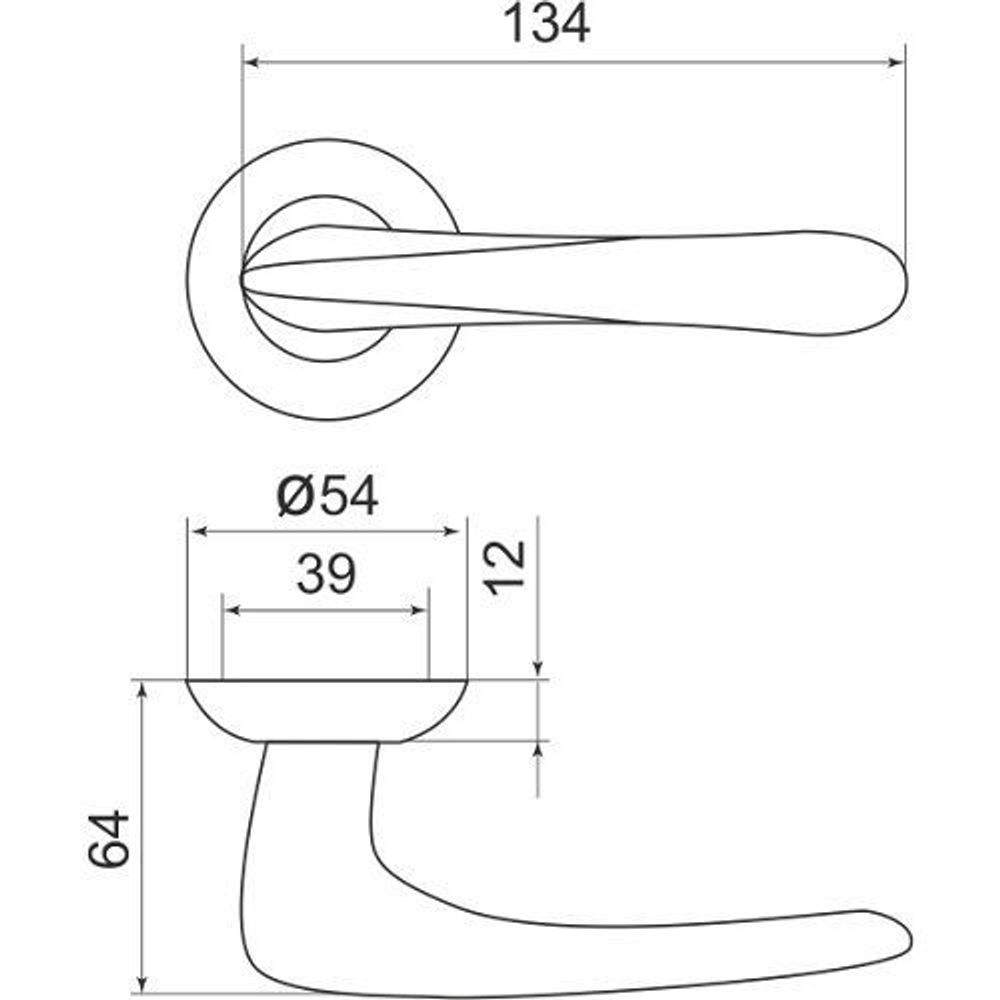 Ручка раздельная ARMADILLO PAVA LD42 1CP-8 хром (кв. 8х140) /31871/