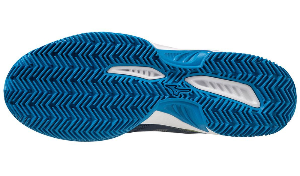 Мужские кроссовки теннисные Mizuno Break Shot 4 CC - dress blue/jet blue/sulphur spring