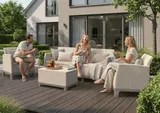 Keter Комплект мебели Сканди Форма (Scandi Forma set with 3 seater sofa and storage box jute table Pebble Grey & Soft beige) бежевый — фото 5