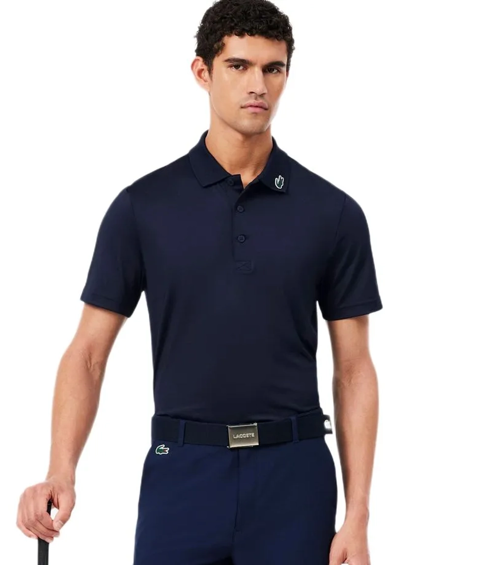 Мужское теннисное поло Lacoste Ultra Dry Stretch Golf - midnight blue