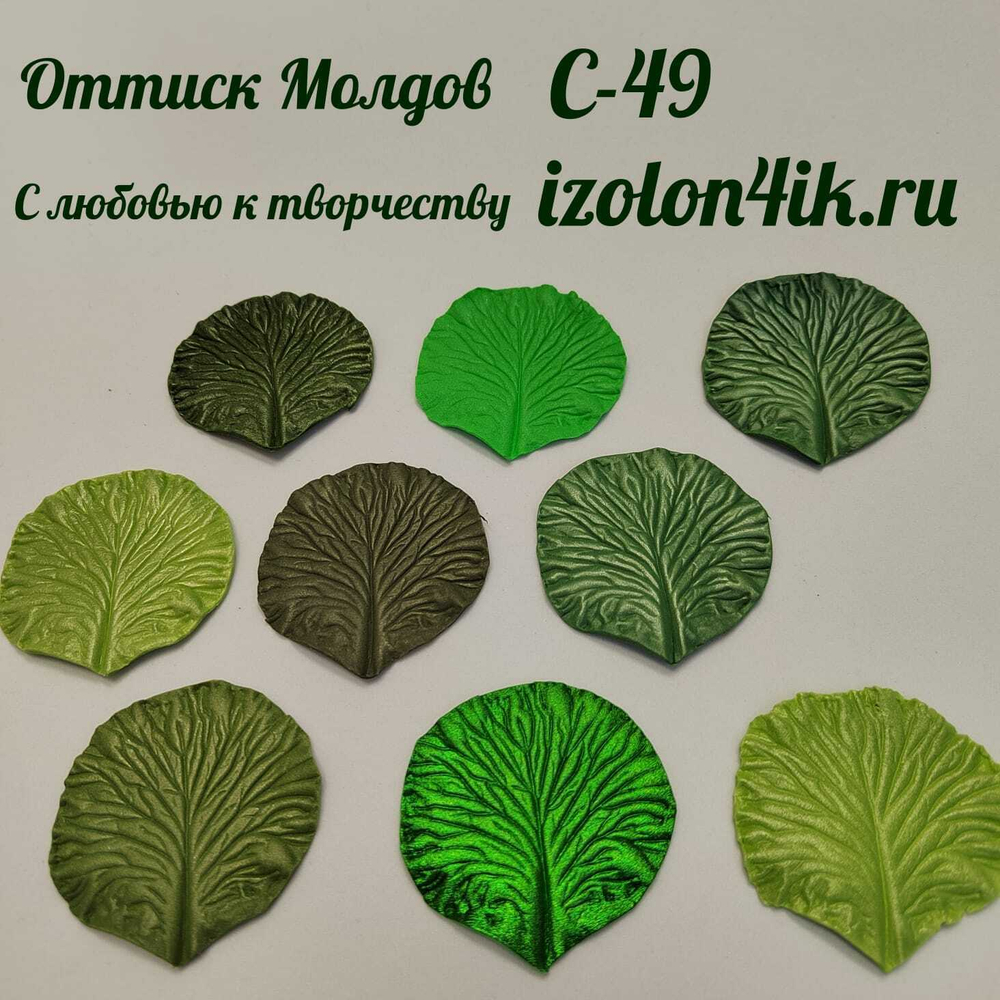 Молд С-49 «Лист Брассика», 5,1*5,2 см