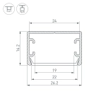 Профиль PLS-LOCK-H16-SMT-2000 ANOD (Arlight, Алюминий)
