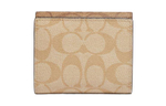 COACH Morgan Canvas With Leather Wallet Small Women"s Khaki