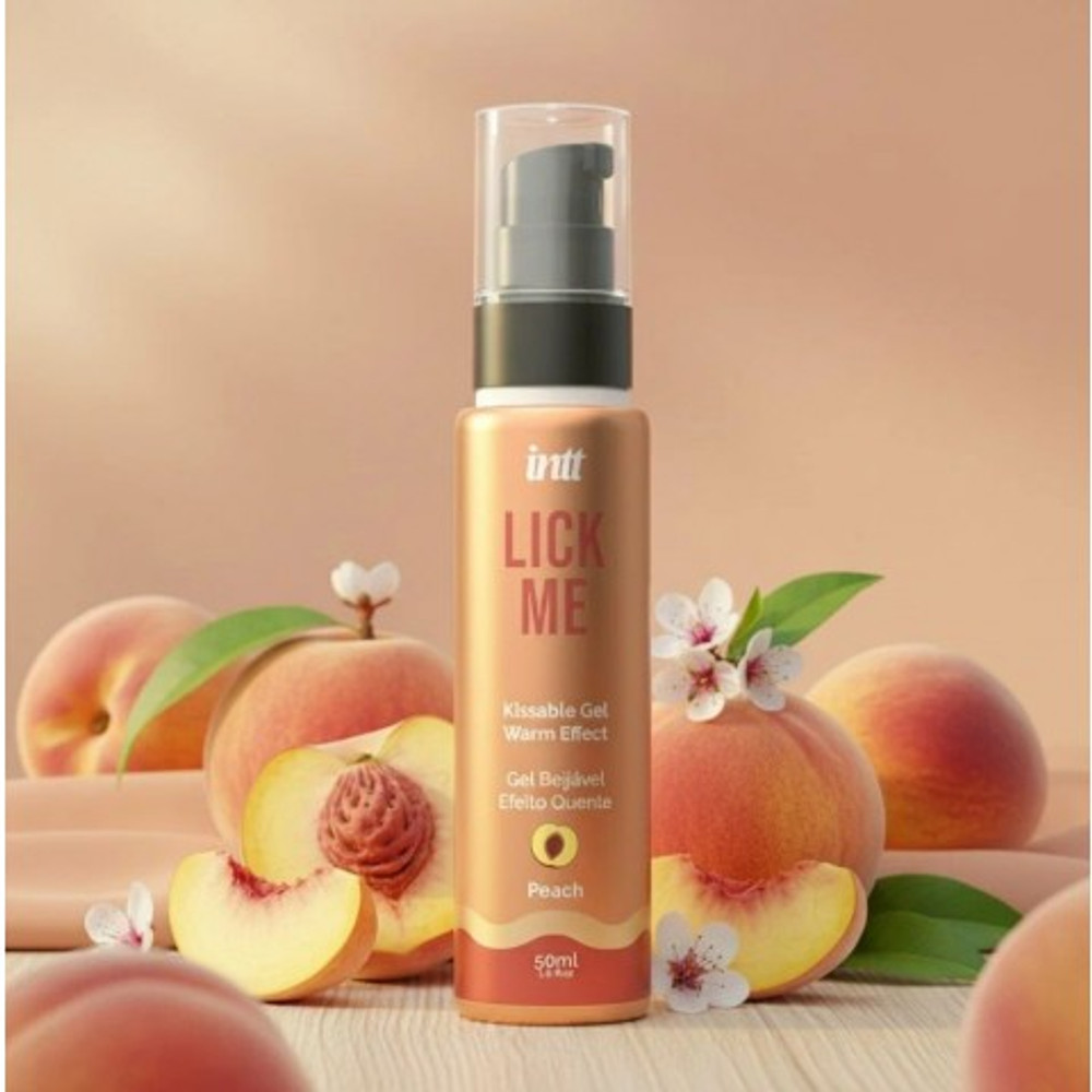 Гель со вкусом персика LICK ME с согревающим эффектом от INTT 50 мл