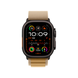 Apple Watch Ultra 2 GPS + Cellular, 49 мм, корпус из черного титана, ремешок Alpine цвета "загар", размер M