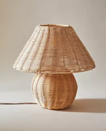 ZARA HOME Детская настольная лампа из ротанга, светло-бежевый