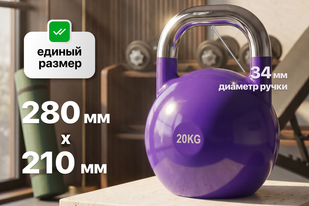 Гиря соревновательная 20 кг (модель: К-8) VictoryFit VF-KS200