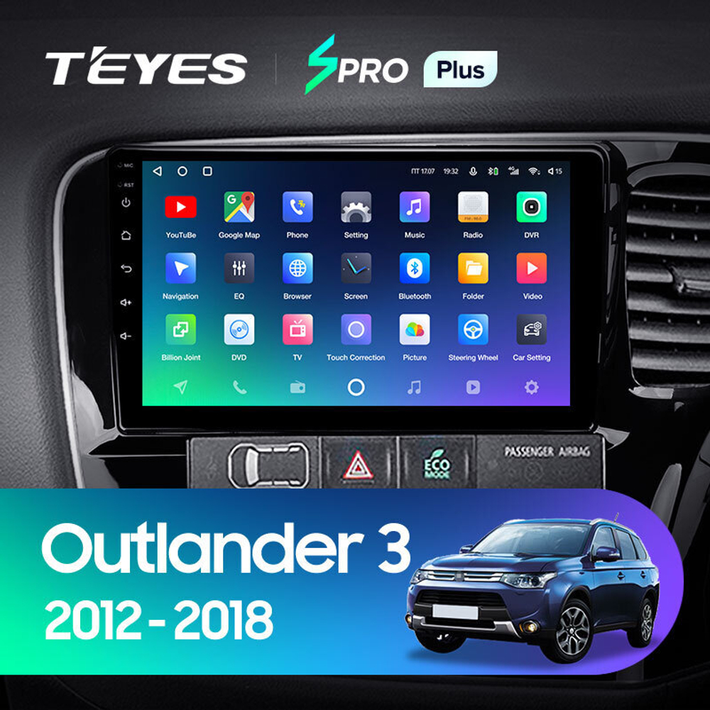 Teyes SPRO Plus 10" для Mitsubishi Outlander 2012-2018 (прав)