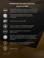 Вентилятор накладной SILENT D125 обр.клапан MRH DICITI