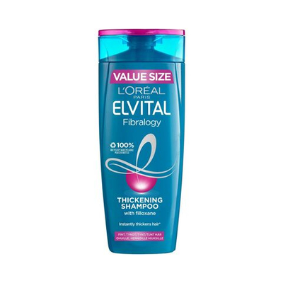 Шампунь L'ORAL Еlvital Fibralogy для тонких волос с Filloxane 400 мл (Франция)