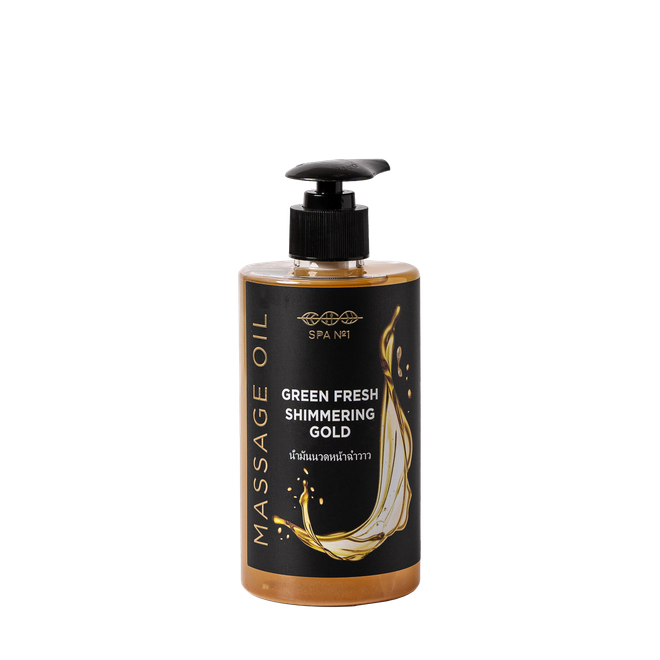 Массажное масло для тела  Green Fresh мерцающее золото SPA№1 460 мл.