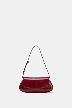 ZARA СУМКА ЧЕРЕЗ ПЛЕЧО С КЛАПАНОМ, КРАСНЫЙ