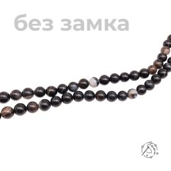 Нить бусин из агата черного 12 мм