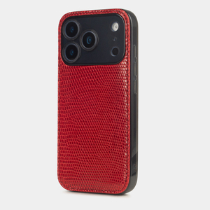 Чехол-накладка для iPhone 17 Pro - кожа ящерицы, красный