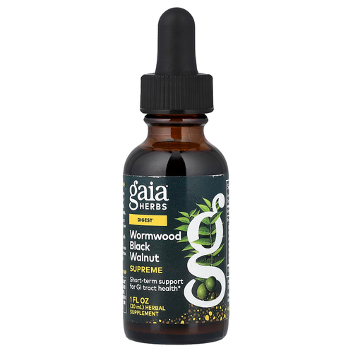 Gaia Herbs, Полынь, черный орех, экстракт 1 жидких унции (30 мл)