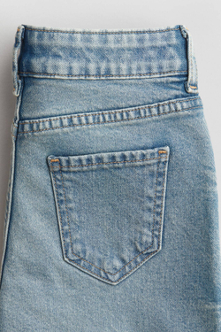 H&M Джинсы Baggy Fit Bootcut, выцветший синий