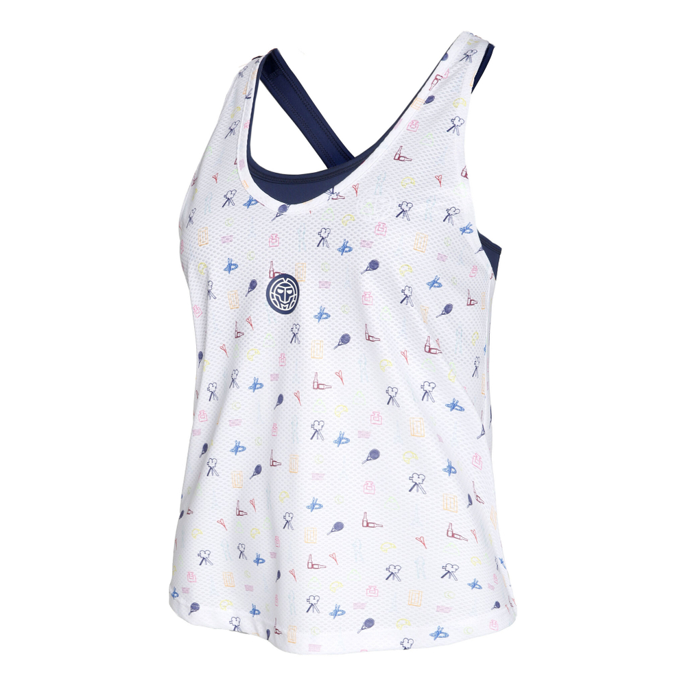 Женская теннисная майка BIDI BADU NATLI Tech Tank Top Women - White, Multicoloured
