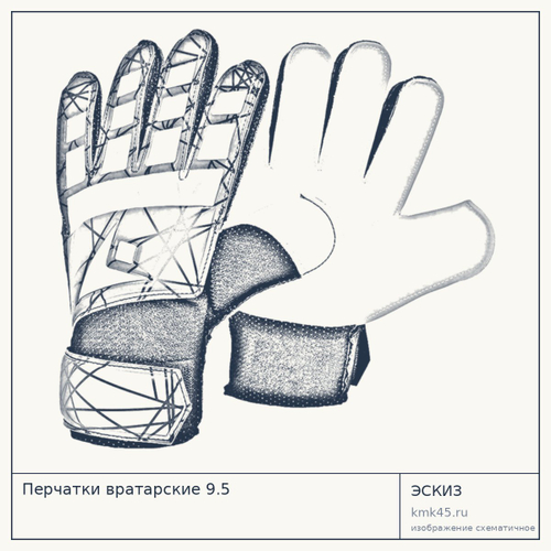 Перчатки вратарские 9.5 — от 1 700 ₽