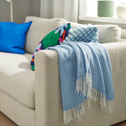 IKEA HOLMVI  (ИКЕА ХОЛМВИ)  -  Плед - синий 120x160 см