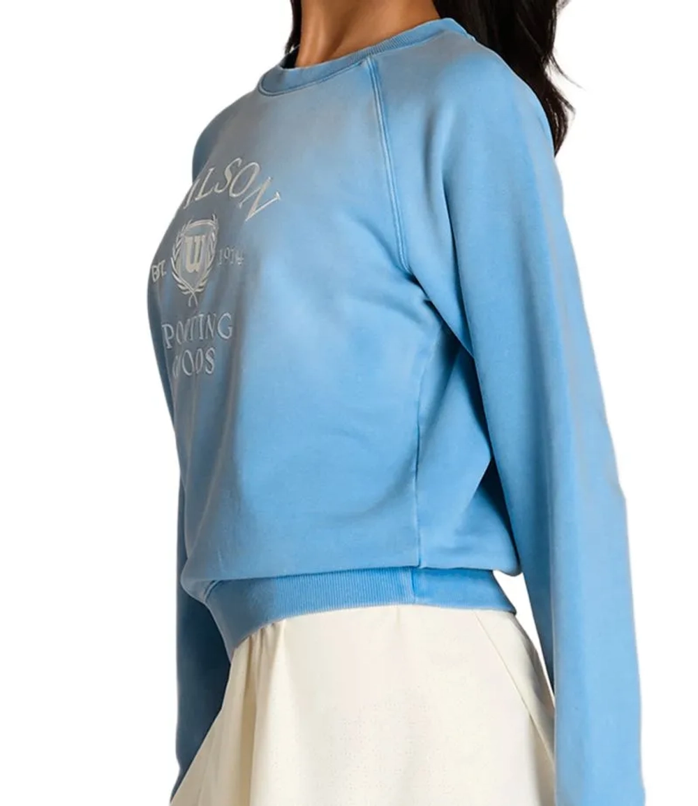 Женская Кофта теннисная Wilson Classic Crew - ally blue
