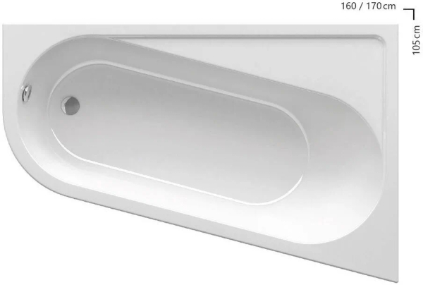 Ванна акриловая Ravak CHROME 170x105 CA41000000