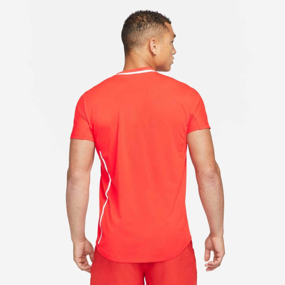 Мужское теннисное поло Nike Spring Slam Ultimate Zip Polo M - красный