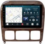 Магнитола для Mercedes-Benz S (W220) 1998-2005 (орех/черный) - Redpower 350 Android 10, Быстрая, CarPlay, SIM-слот
