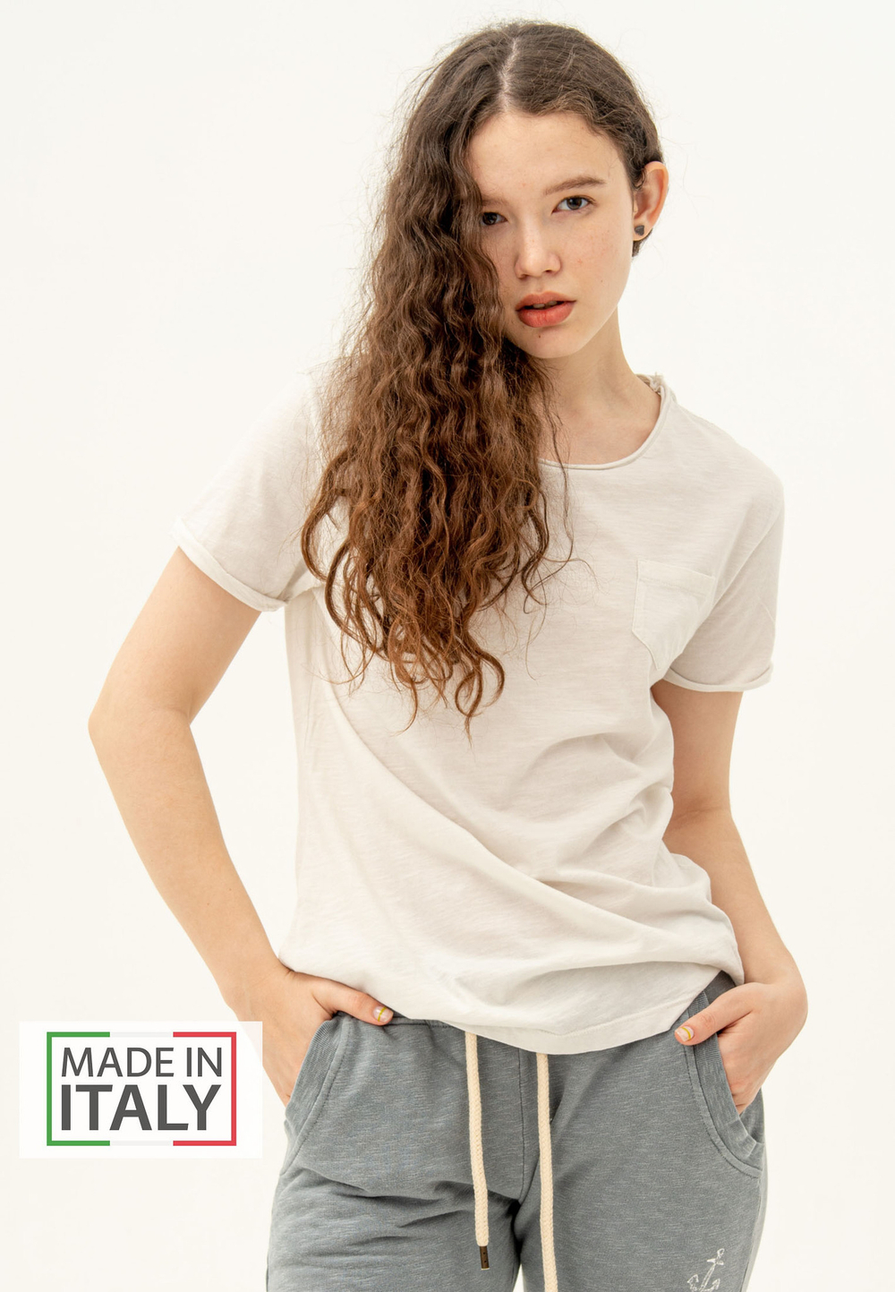 Футболка Bowery NYC однотонная Slub Sugar White