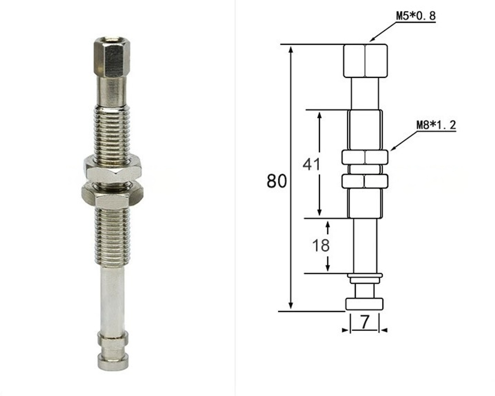 M8-l80 (flat head) can be rotated with metal tools