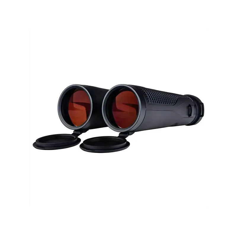 Бинокль TRD OWL 12x50 с открытыми крышками линз, вид сбоку