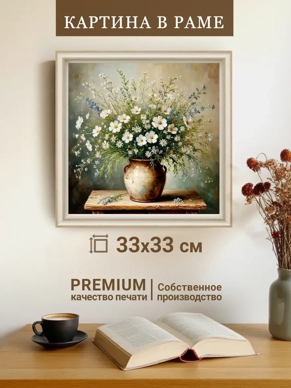 Картина на стену интерьерная на холсте 33*33 см