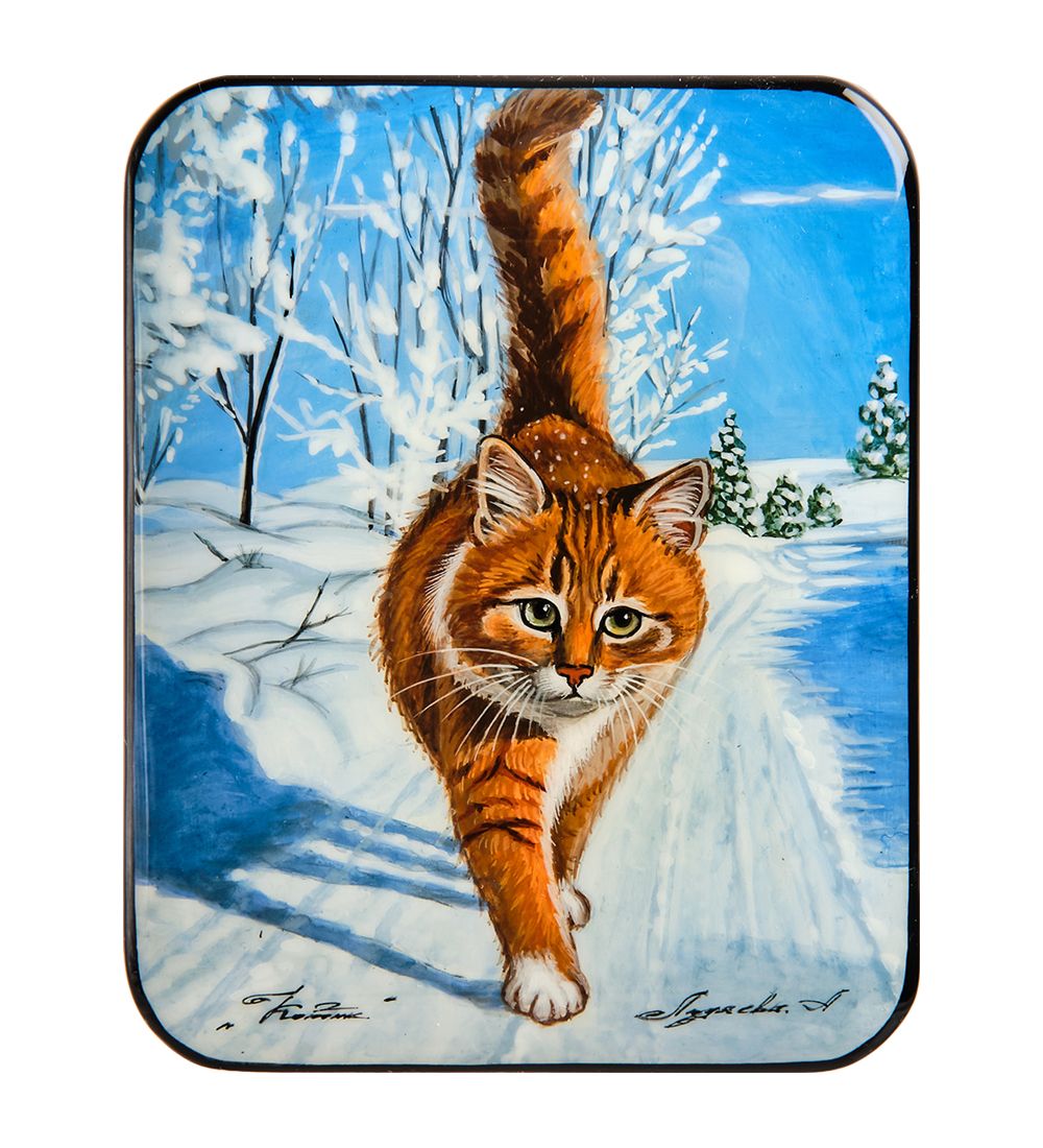 ШК-55/129-G Шкатулка «Котик» Лидяева Л.