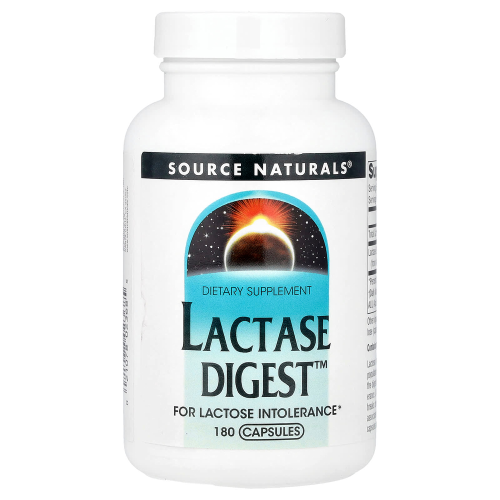 Source Naturals, Lactase Digest™, 180 капсул (90 мг в 1 капсуле)