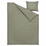 Комплект постельного белья IKEA KRAKRISMOTT (КРАКРИСМОТТ), Односпальный, Хаки, 150x200, 50x80 см
