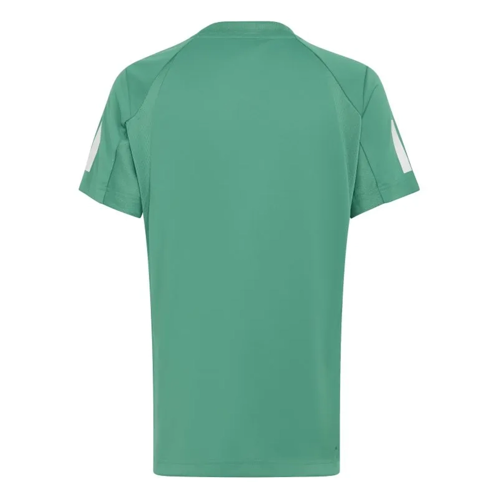 Футболка для мальчика теннисная Adidas Boys Club Tennis 3-Stripes - semi court green