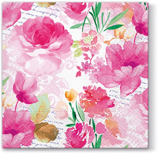 Салфетки 3-слойные для декупажа Sagen Vintage Design Lunch PAW Decor Collection Романтический дневник
