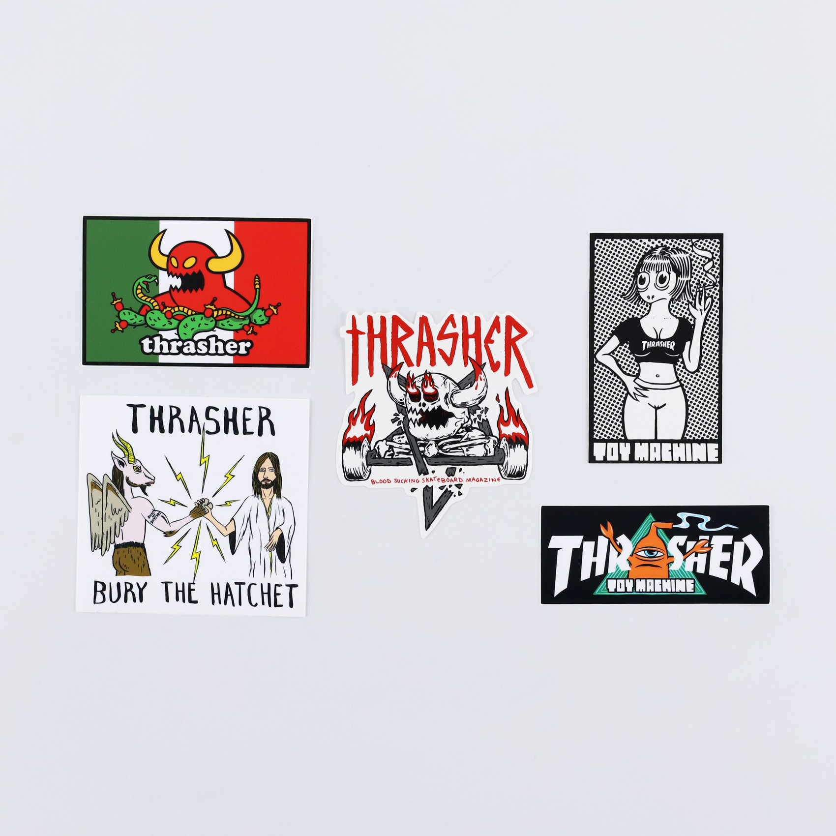 Стикерпак Thrasher x Toy Machine 4