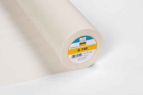 Флизелин клеевой тканый подкладочный G740, беж, 53298849, Freudenberg, 25 м