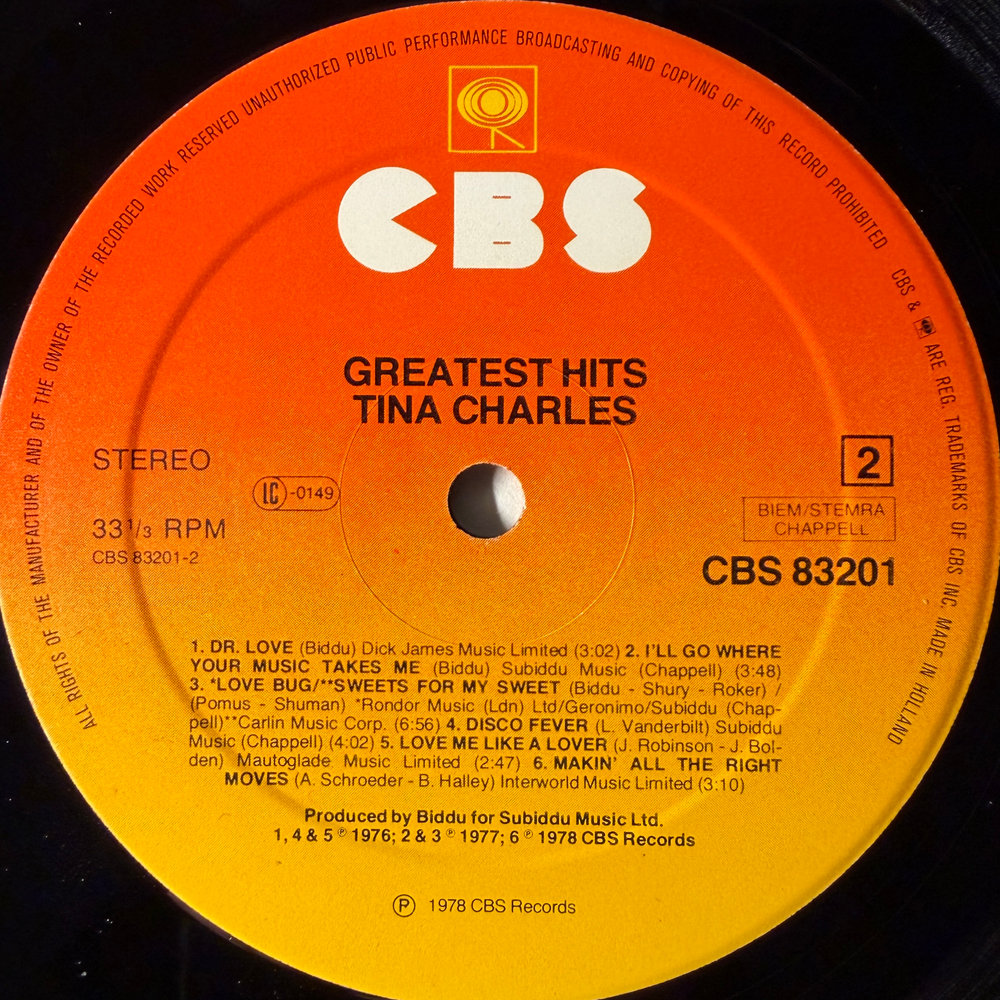Tina Charles – Greatest Hits (Голландия 1978г.)