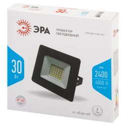 Прожектор светодиодный уличный ЭРА LPR-023-0-40K-030 30Вт 4000K IP65 гарантия 2 года | Прожекторы Стандарт