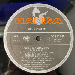 Винтажная виниловая пластинка LP Blue System Obsession (Испания 1991)