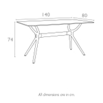 Стол пластиковый Air Table 140