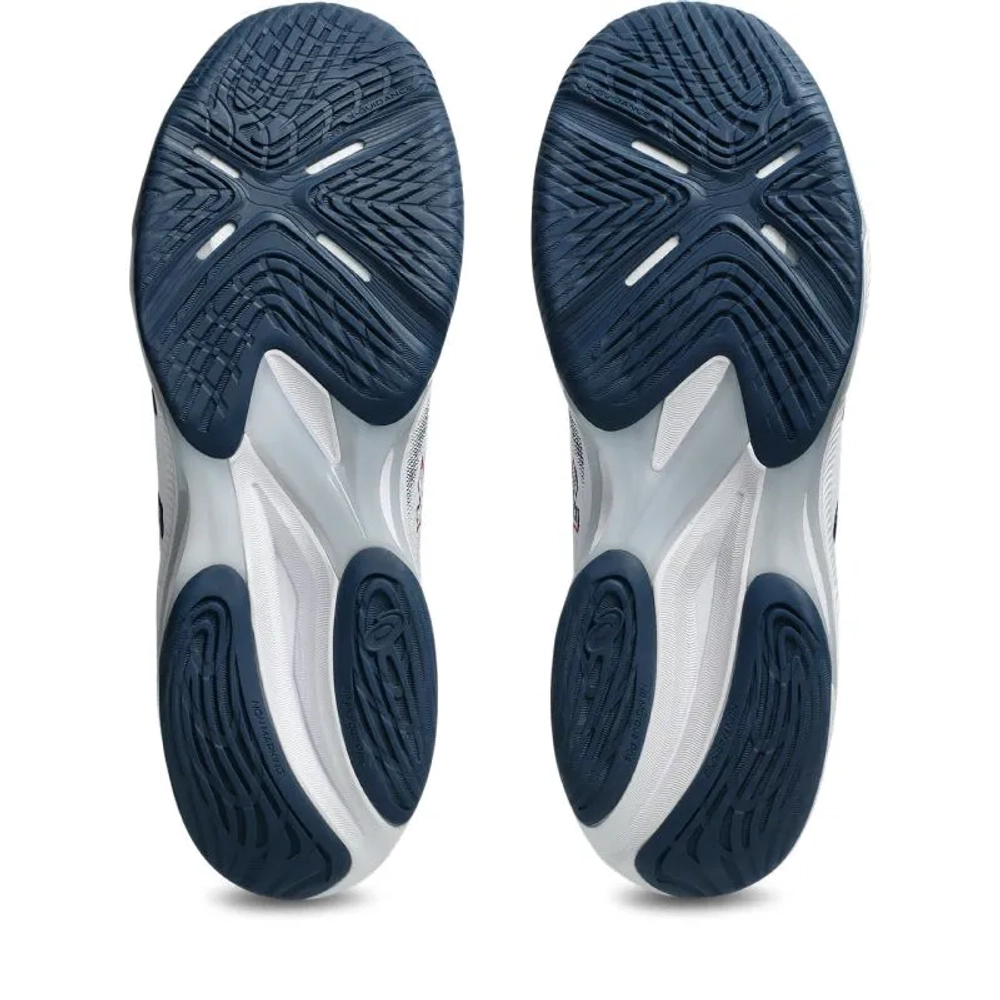 Мужские кроссовки для сквоша/бадминтона Asics Netburner Ballistic FF 4 - white/mako blue