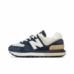 alt="New Balance 574 Legacy Natural Indigo Angora U574LGRN синие кроссовки вид сбоку на белом фоне"
