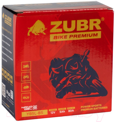 8Ah ZUBR BIKE PREMIUM YT9B-4 L+
