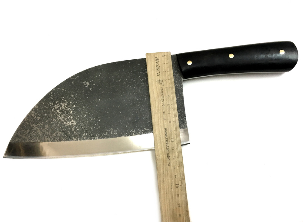 Тяпка Топорик Сербский, кованая 95Х18, черный граб