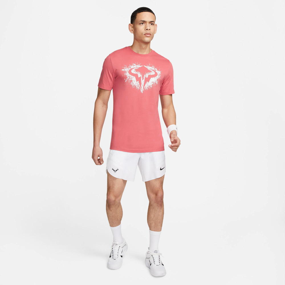 Мужское теннисное поло Nike Dri-Fit Rafa Nadal Court SU23 T-Shirt Men - Orange, Multicoloured
