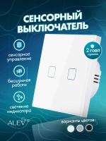 Выключатель сенсорный двухклавишный проводной для дома