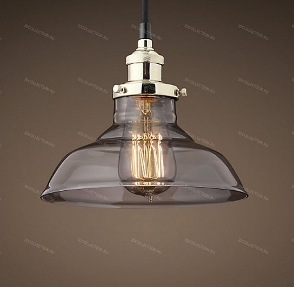 Потолочный светильник 20TH C. FACTORY FILAMENT SMOKE GLASS BARN Restoration Hardware
