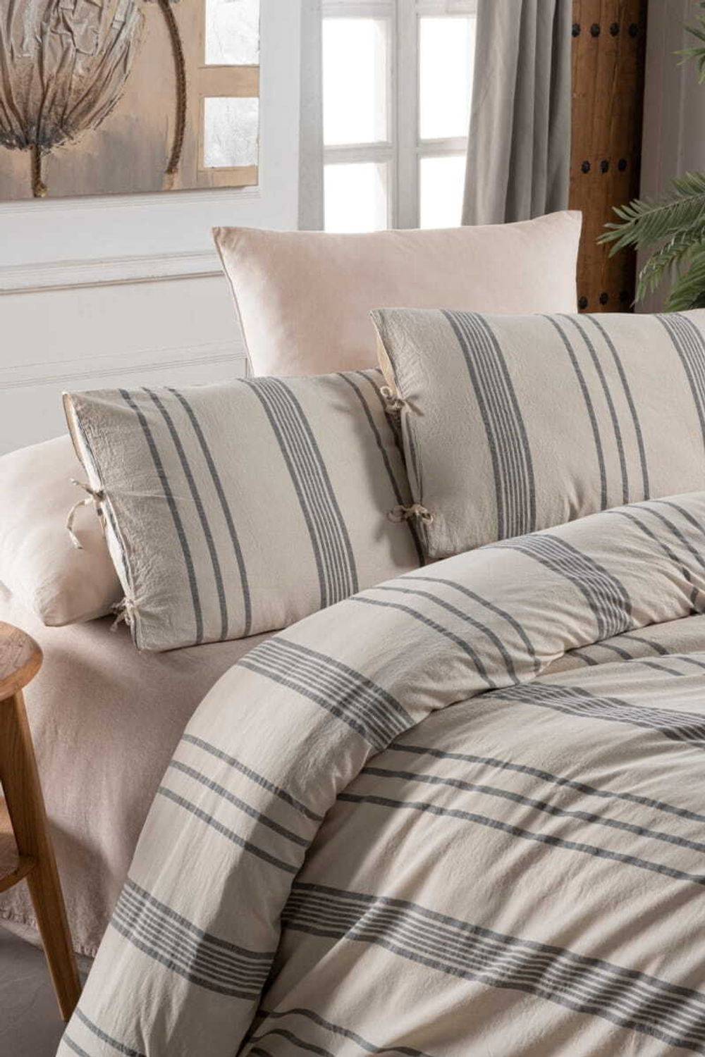 Постельное белье 2 спальное евро Arya home Yarn Dyed Alani